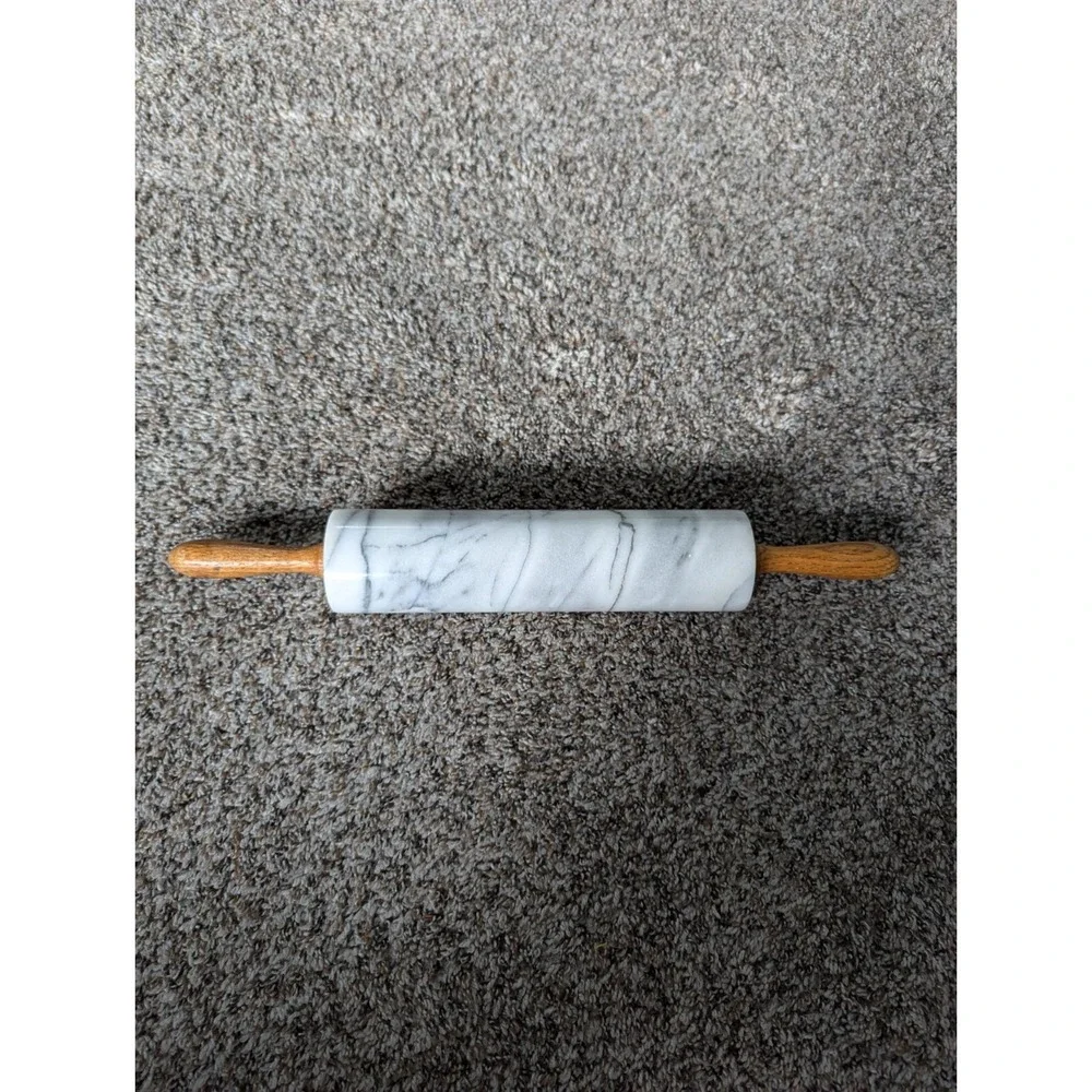 Marble‎ Rolling Pin Black & White Baking Candy Making 18 inch